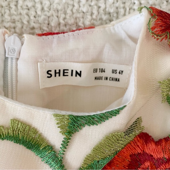 Toddler Girls Formal Holiday Christmas Floral Embroidery Mesh Gown Dress Size 4 - Picture 12 of 17